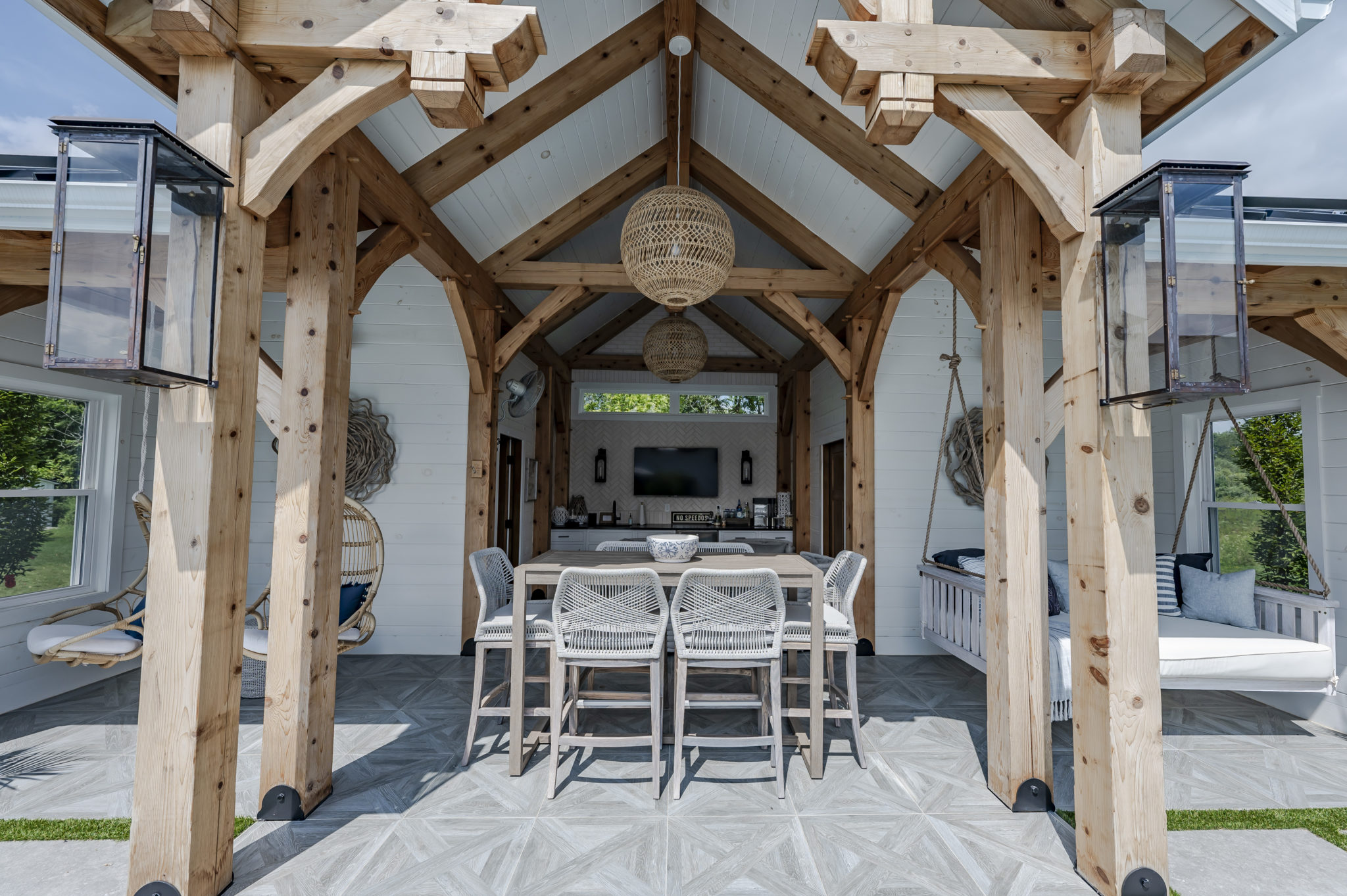 Post and Beam Pool House KP Designs Group